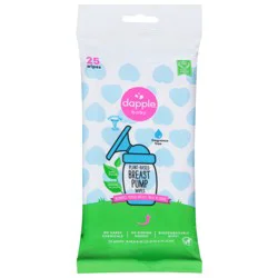 Dapple Baby Plant-Based Fragrance Free Breast Pump Wipes 25 ct