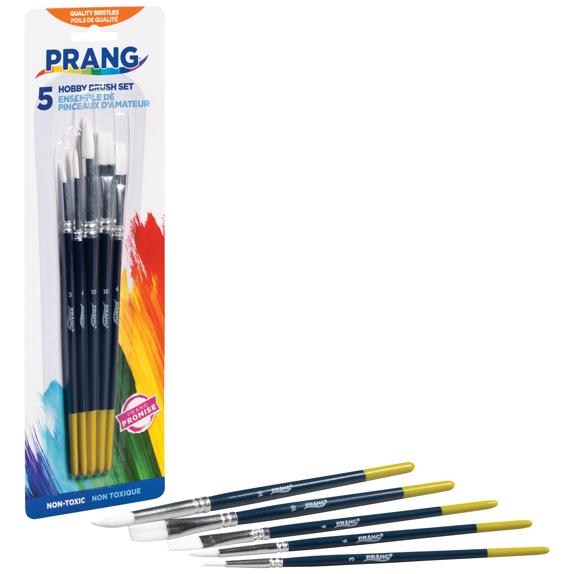 slide 2 of 5, PRANG Hobby Paint Brush Set, Assorted Sizes, Assorted, 5 Ct, 5 ct