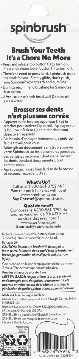 slide 6 of 11, Spinbrush Medium Bristles Powered Toothbrush 1 1 ea, 1 ct