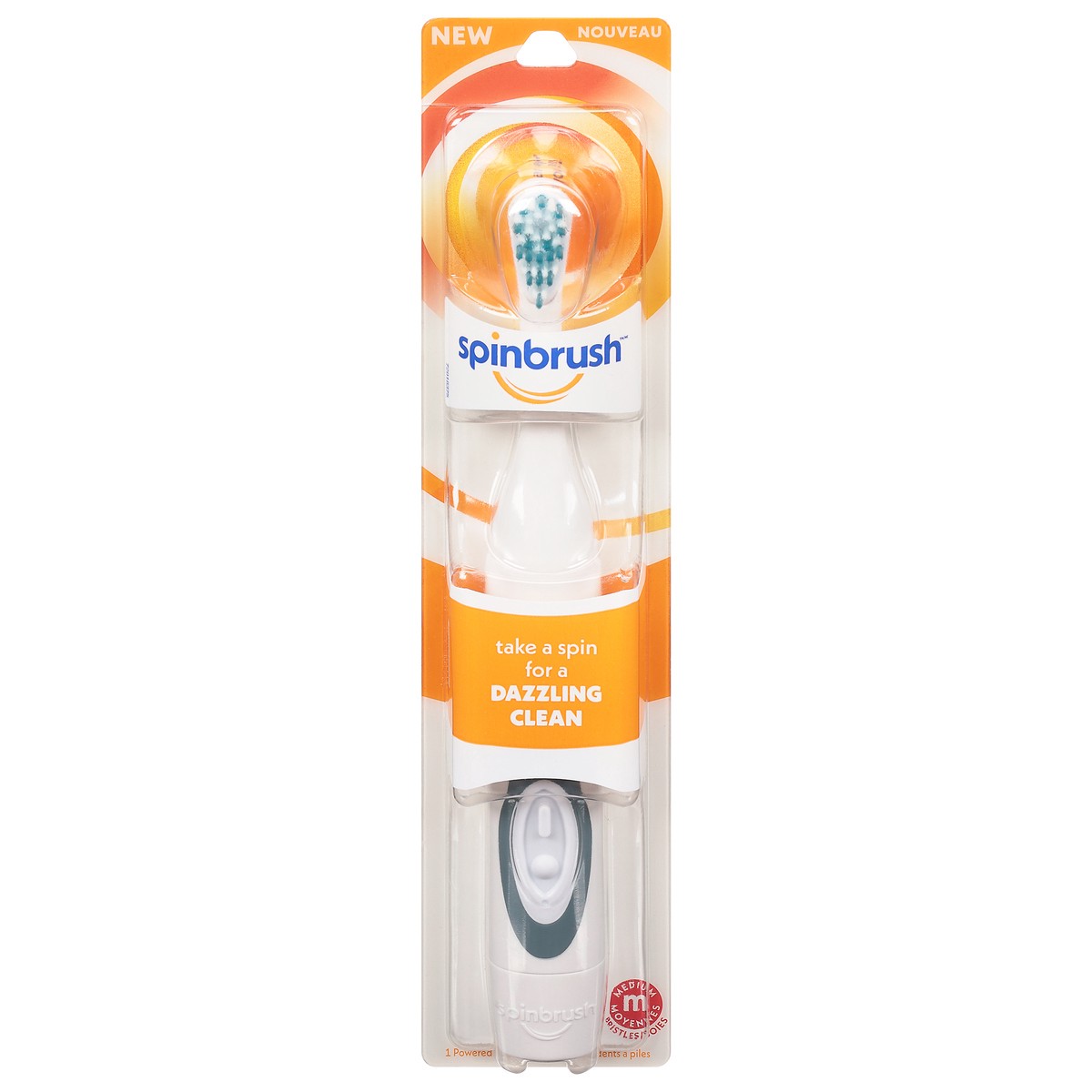 slide 7 of 11, Spinbrush Medium Bristles Powered Toothbrush 1 1 ea, 1 ct