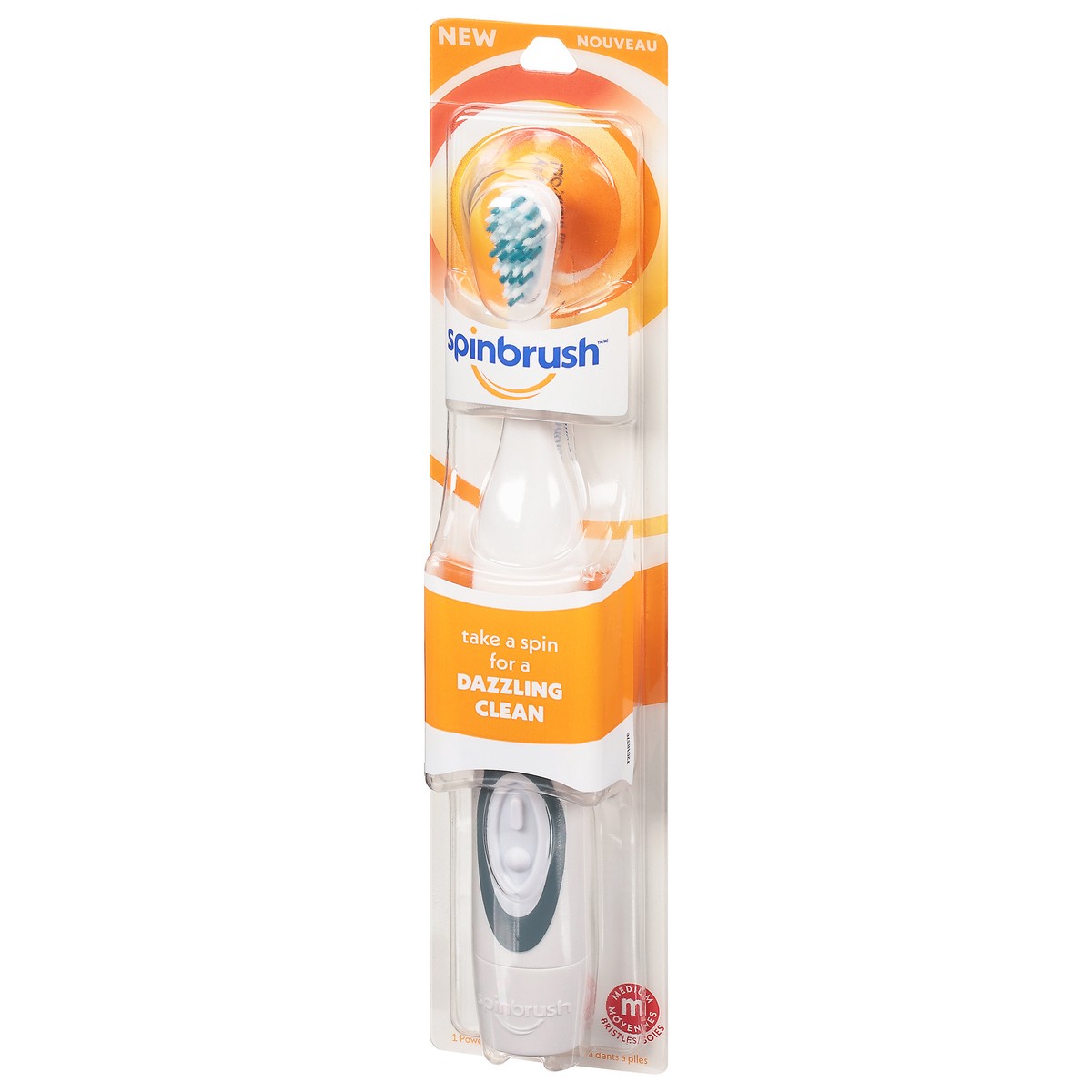 slide 2 of 11, Spinbrush Medium Bristles Powered Toothbrush 1 1 ea, 1 ct