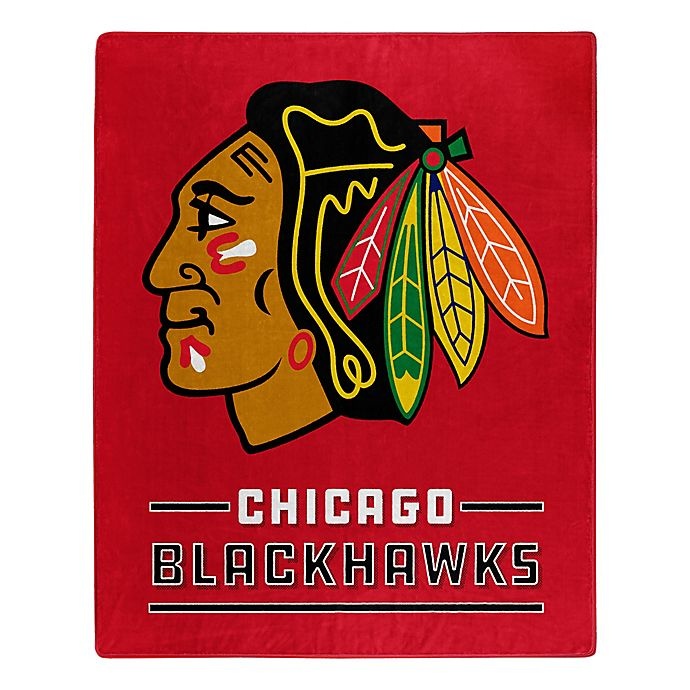 slide 1 of 1, NHL Chicago Blackhawks Super-Plush Raschel Throw Blanket, 1 ct