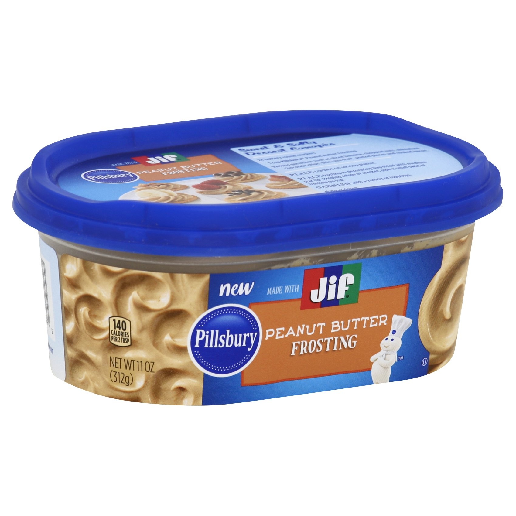 slide 1 of 2, Pillsbury Peanut Butter Jif Frosting, 11 oz