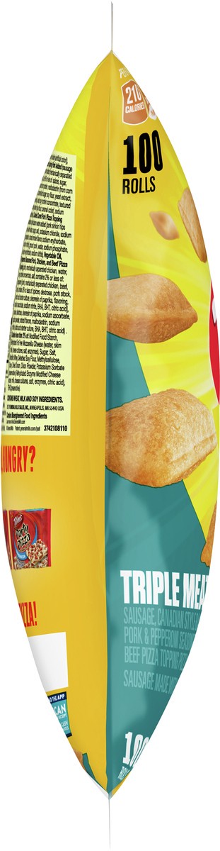 slide 9 of 9, Totino's Pizza Rolls, Triple Meat, Frozen Snacks, 48.85 oz, 100 ct, 100 ct