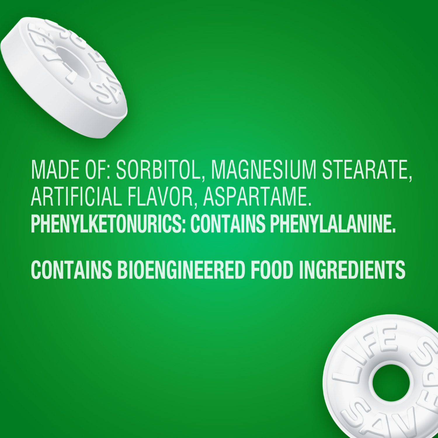 slide 4 of 5, Life Savers Wint O Green Sugarfree Mints Candy, 2.88 oz