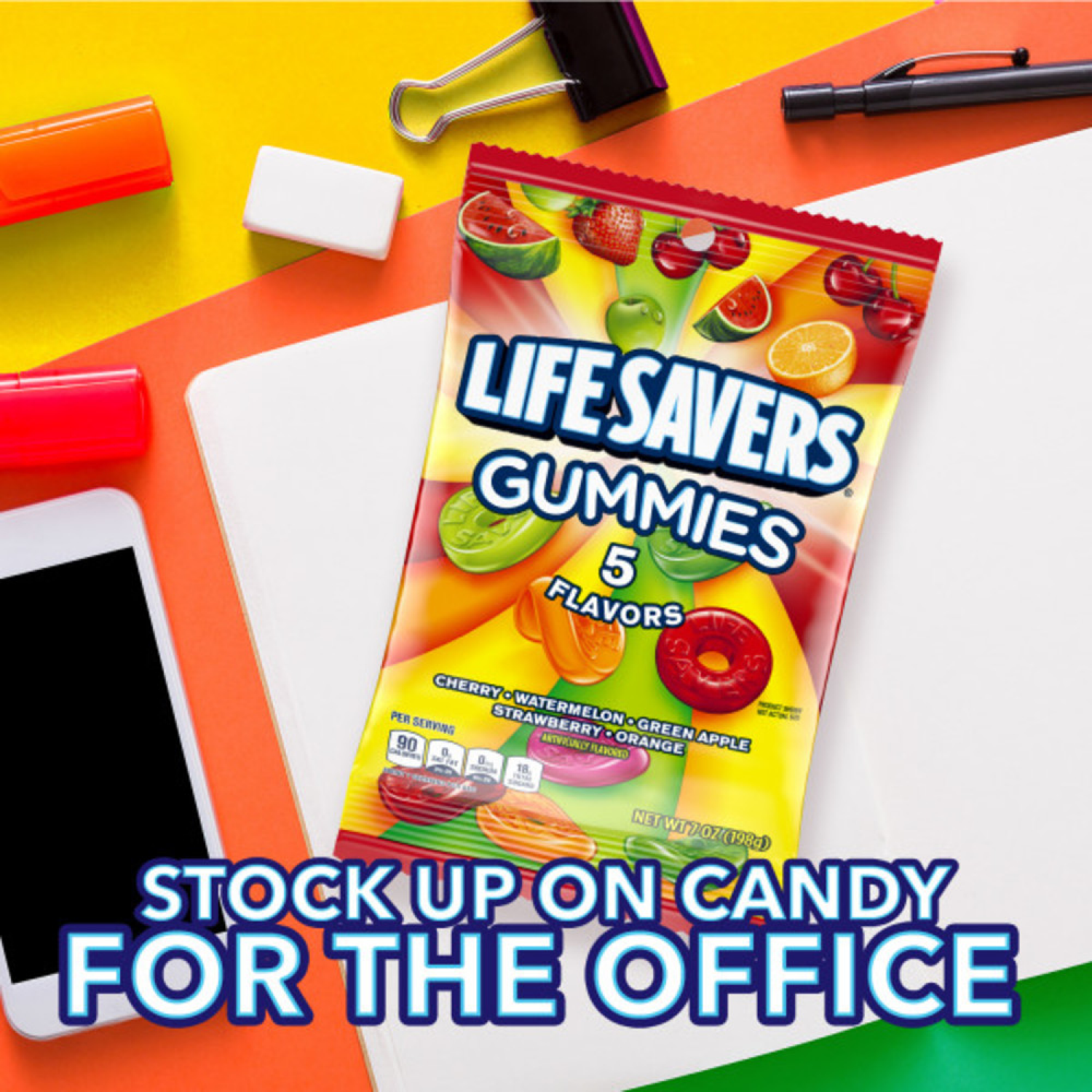 slide 2 of 5, Life Savers 5 Flavors Gummies Candy Bag, 7.2 oz