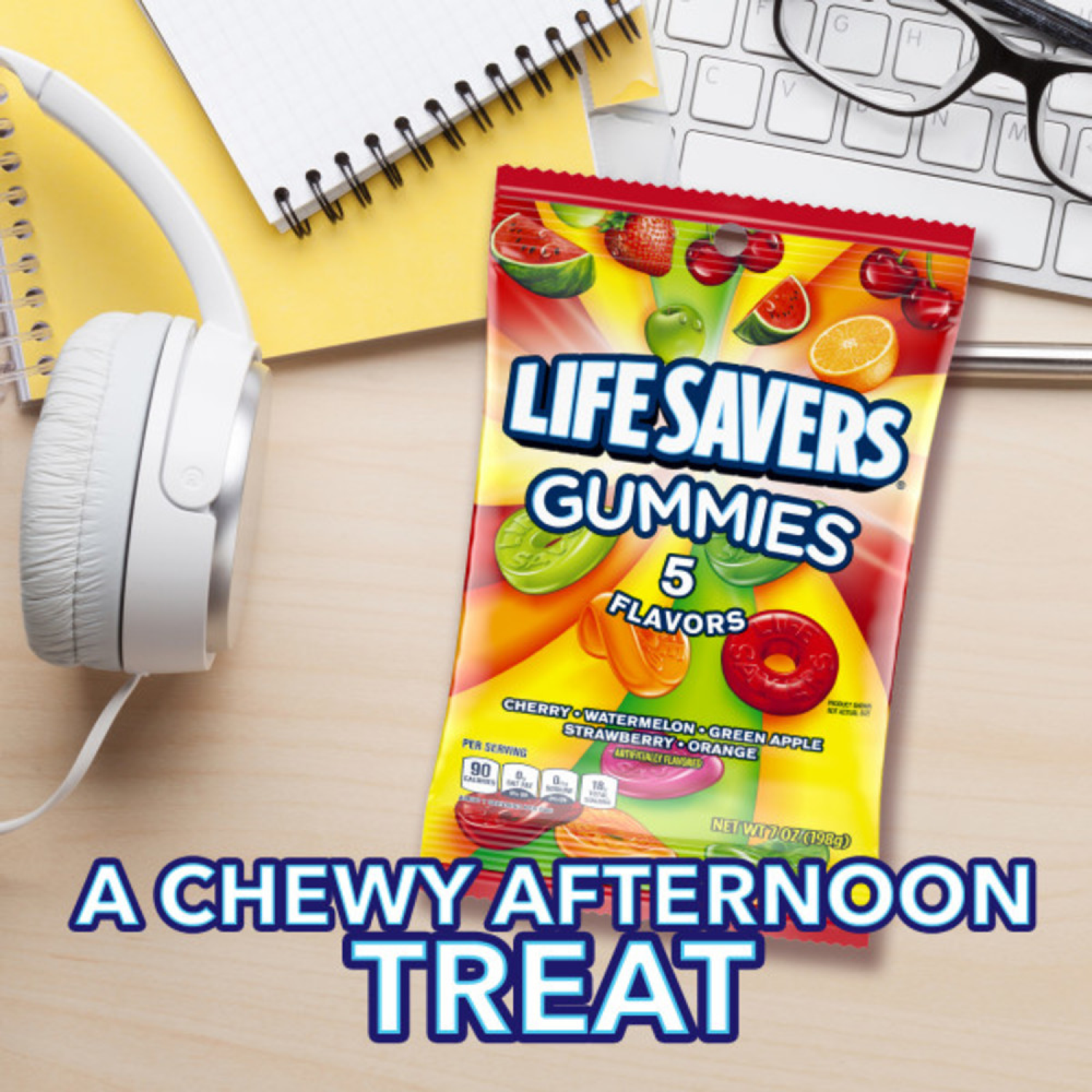 slide 3 of 5, Life Savers 5 Flavors Gummies Candy Bag, 7.2 oz