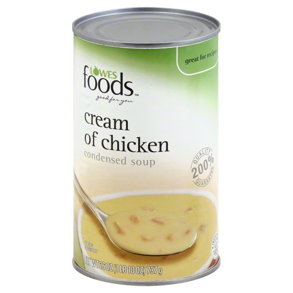 slide 1 of 1, Lowes Foods Condensed Soup Cream Of Chicken, 26 oz