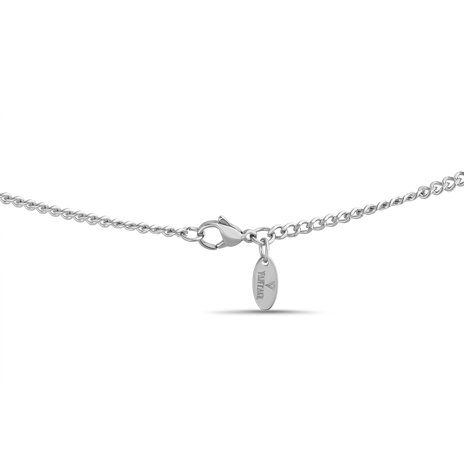 slide 2 of 2, Vantage Stainless Steel Cross Pendant Silver/Blk 24", One Size