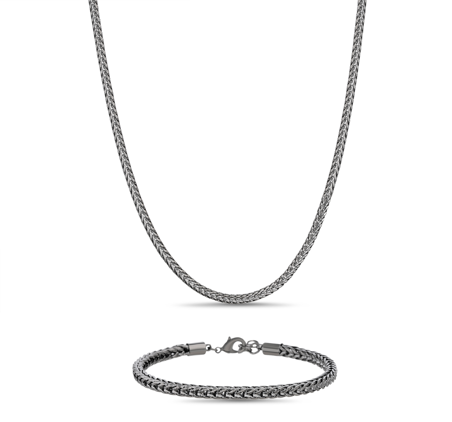 slide 1 of 2, Vantage Brass Neck Braelet Set Blk Osfm, One Size