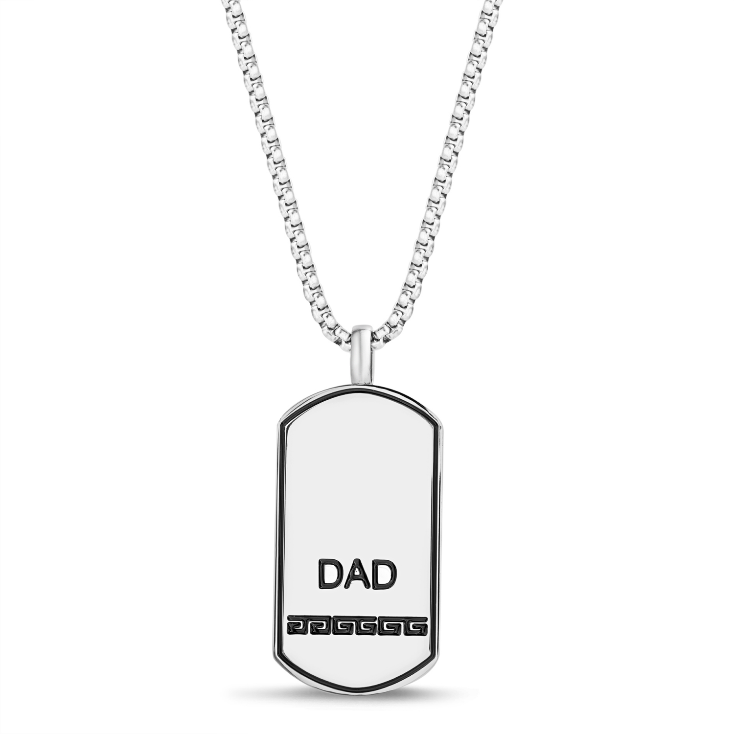 slide 1 of 1, Vantage Men's STS " Dad" Dogtag Necklace, Silver, 22", One Size