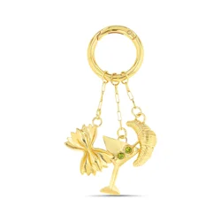 Pasta Pastry And Martini Bag Charm