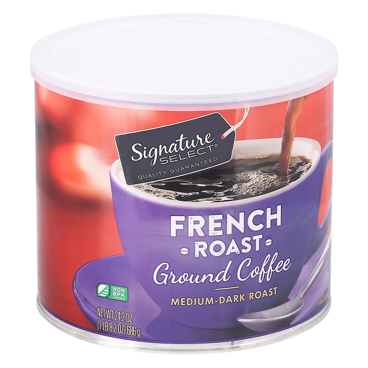 slide 2 of 9, Signature Select Ground Medium-Dark Roast French Roast Coffee 24.2 oz, 