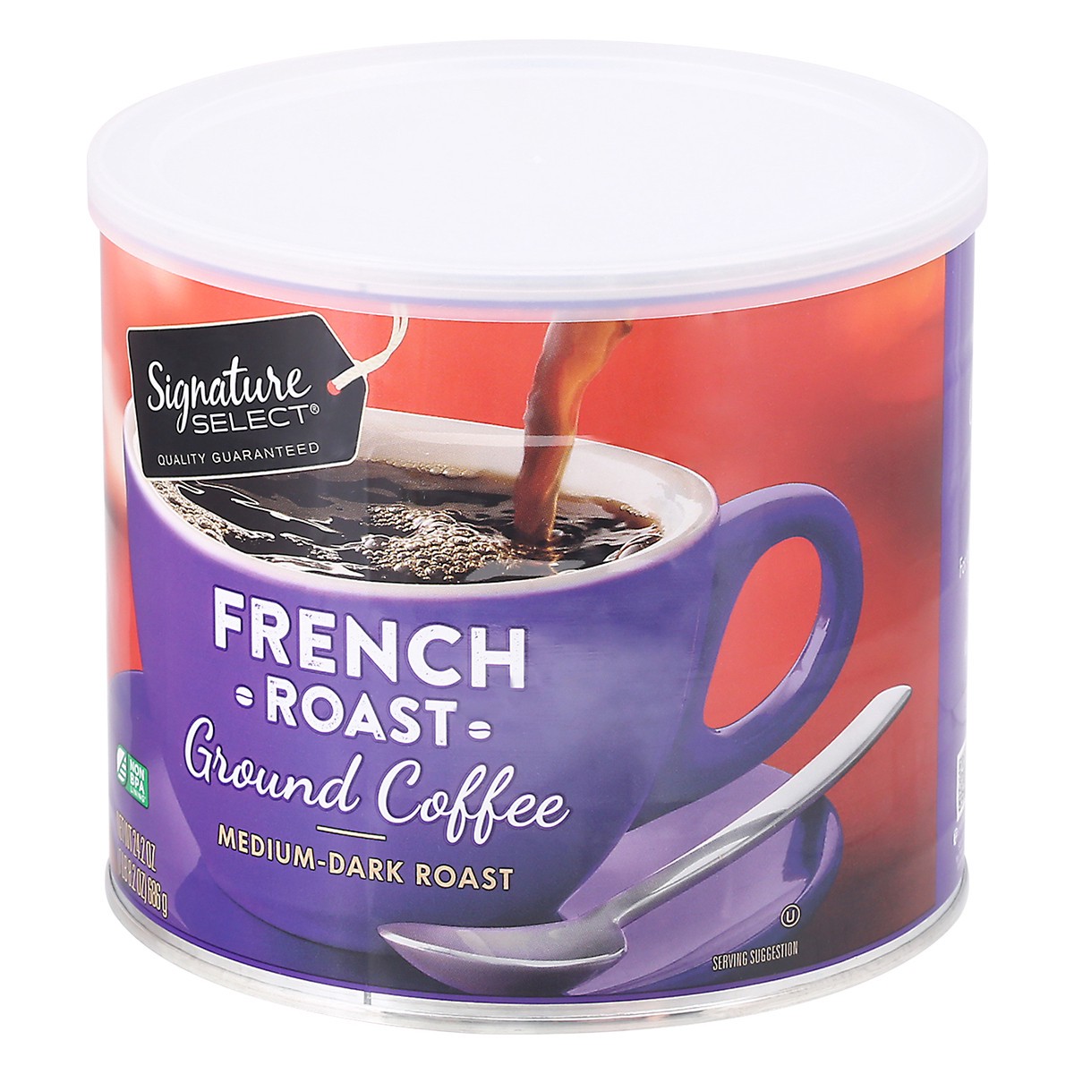 slide 3 of 9, Signature Select Ground Medium-Dark Roast French Roast Coffee 24.2 oz, 