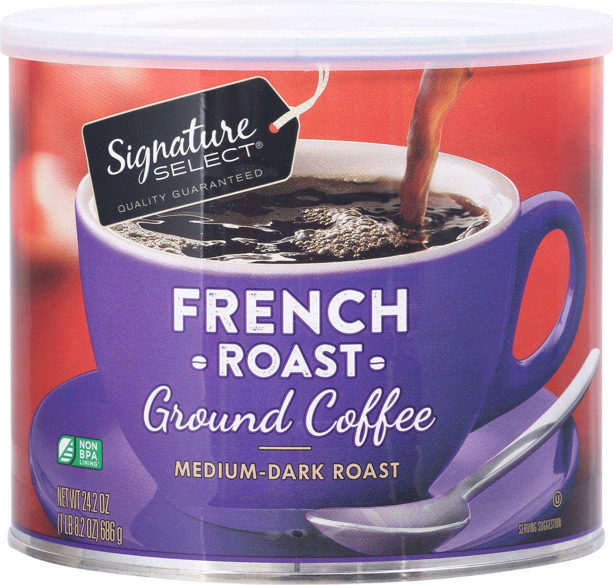 slide 6 of 9, Signature Select Ground Medium-Dark Roast French Roast Coffee 24.2 oz, 