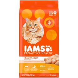 IAMS PROACTIVE HEALTH Adult Healthy Dry Cat Food with Chicken Cat Kibble, 3.5 lb. Bag