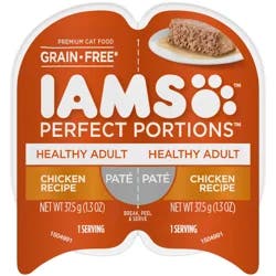IAMS Perfect Portions Healthy Adult Chicken Recipe Premium Cat Food 1.3 oz