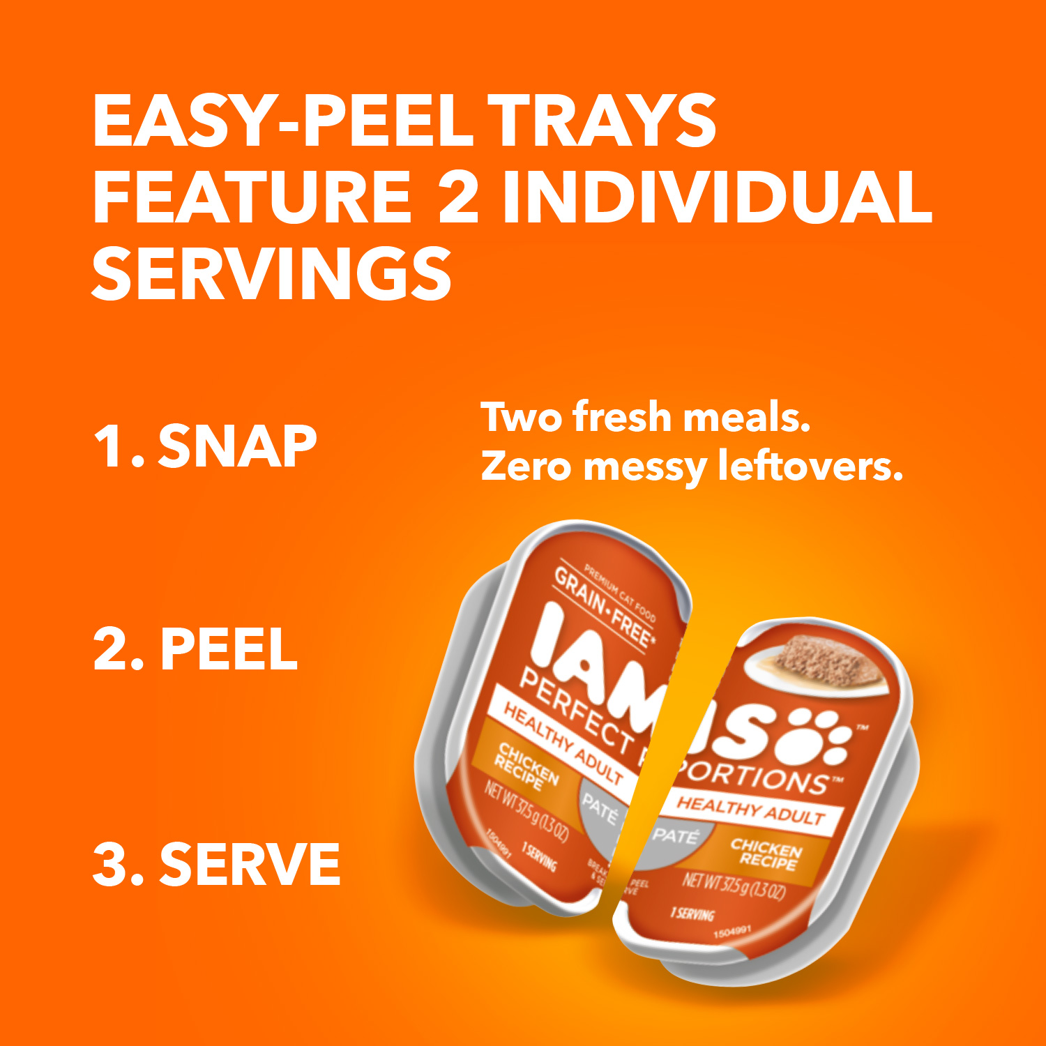 slide 7 of 8, IAMS Perfect Portions Healthy Kitten Grain Free Premium Chicken Recipe Cat Food 2 ea, 2 ct