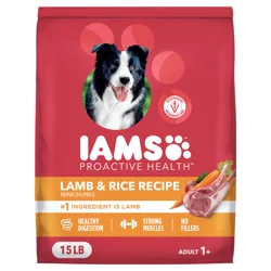 IAMS PROACTIVE HEALTH Minichunks Adult Dry Dog Food with Real Lamb, 15 lb. Bag