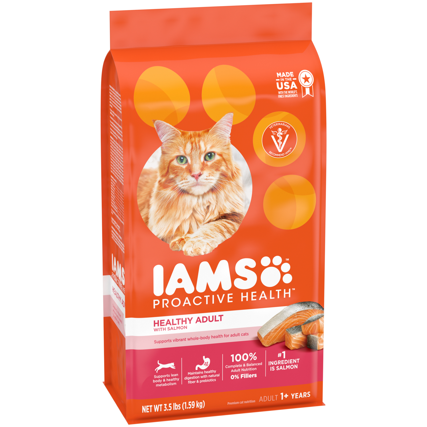 slide 4 of 8, Proactive Health Healthy Premium Adult 1+ with Salmon Cat Nutrition 56 oz, 56 oz