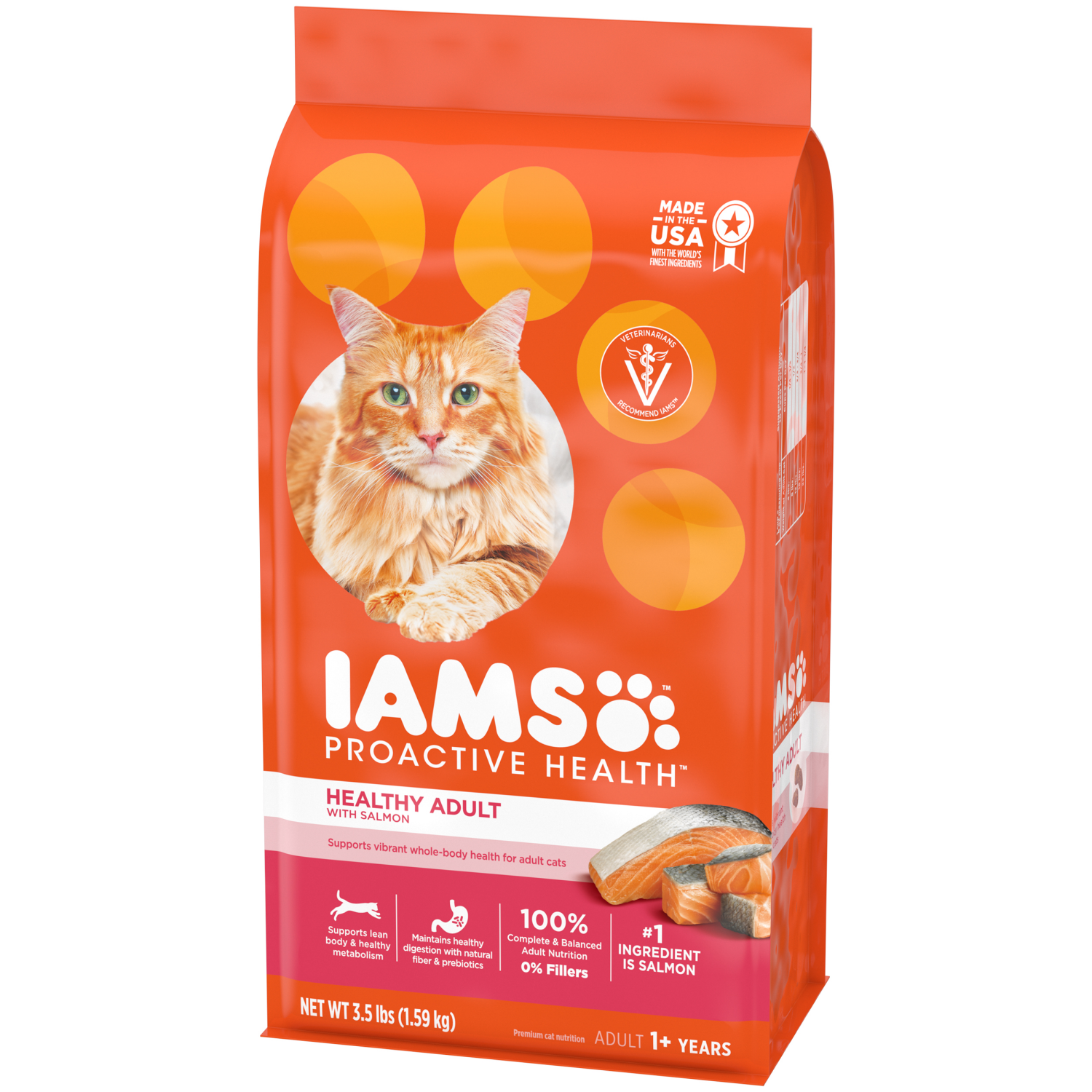 slide 5 of 8, Proactive Health Healthy Premium Adult 1+ with Salmon Cat Nutrition 56 oz, 56 oz