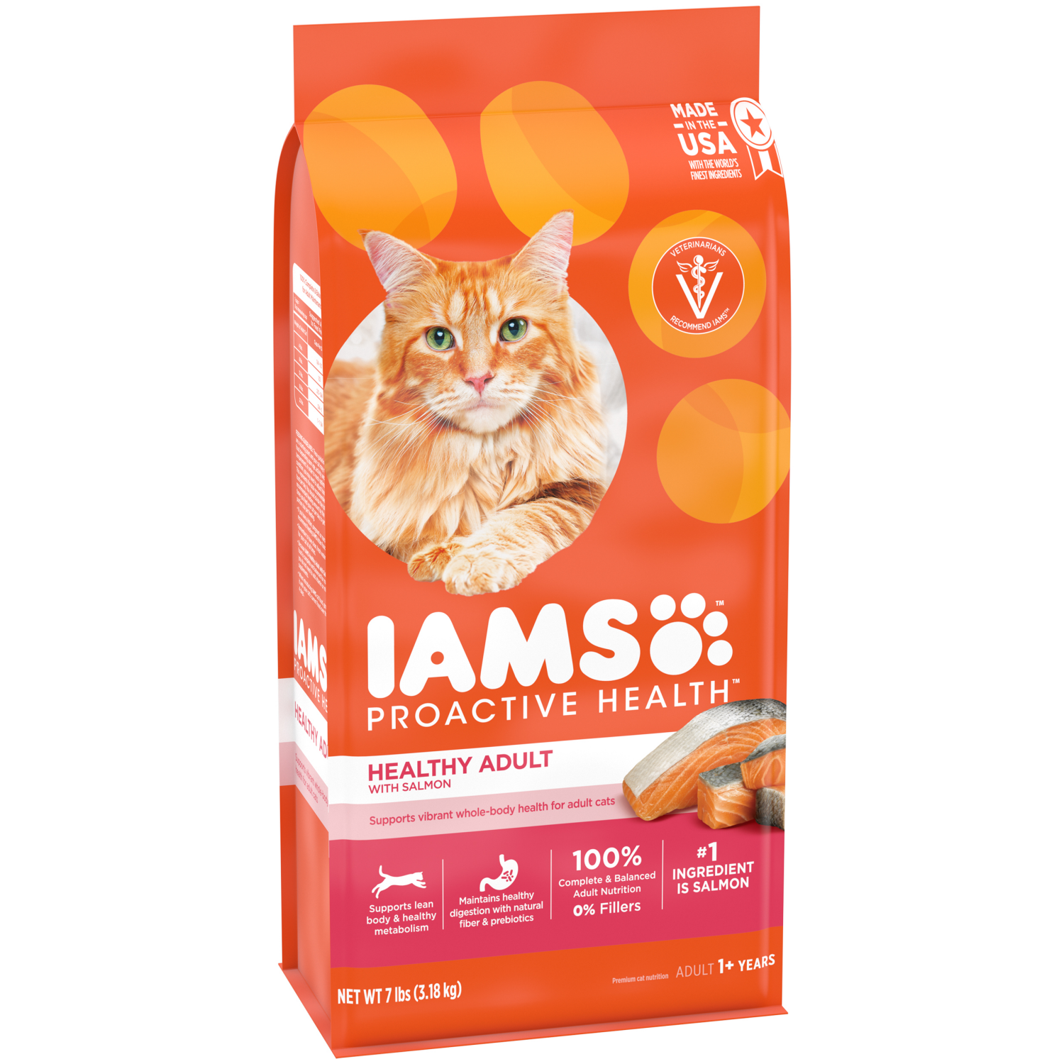 slide 4 of 8, Proactive Health Healthy Adult Premium Adult 1+ Years with Salmon Cat Nutrition 7 lb, 7 lb