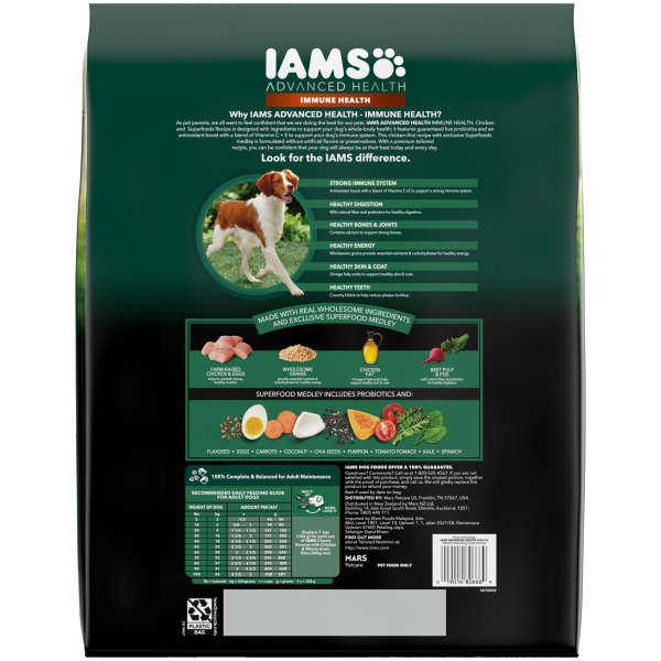 slide 4 of 29, IAMS Advanced Health Adult 1+ Immune Health Super Premium Chicken & Superfoods Recipe Dog Food 13.5 lb, 13.5 lb