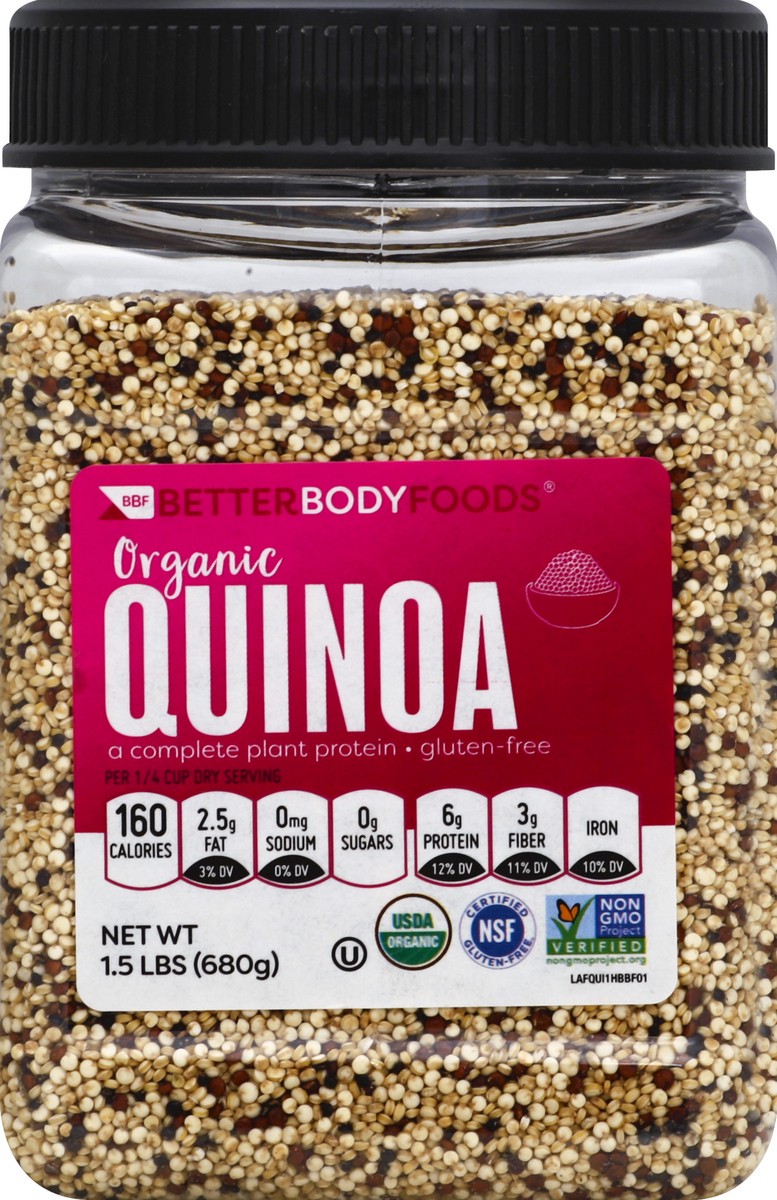 slide 4 of 6, BetterBody Foods Organic Quinoa 24 oz, 24 oz