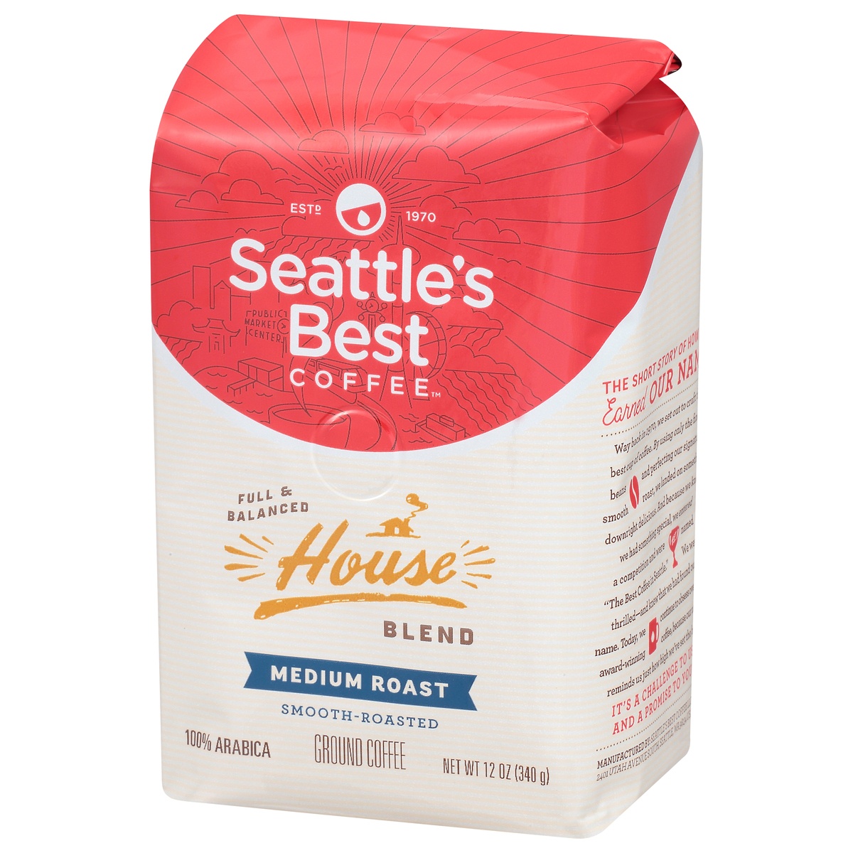 slide 7 of 9, Seattle's Best Coffee House Blend Medium Roast Ground Coffee - 12 oz, 12 oz