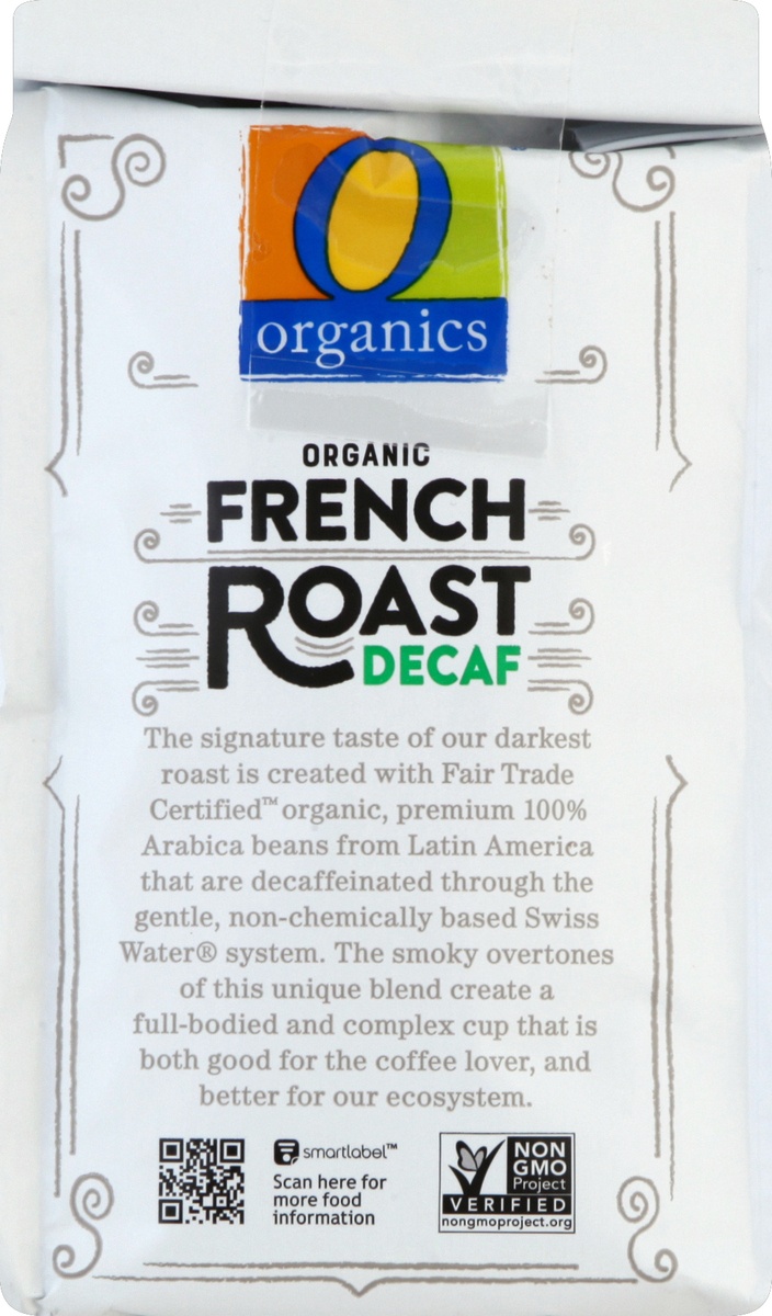 slide 2 of 7, O Organics Coffee Ground Dark Roast French Roast Decaf, 