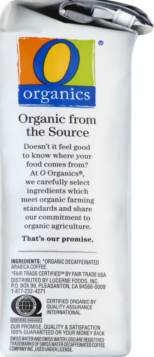 slide 6 of 7, O Organics Coffee Ground Dark Roast French Roast Decaf, 