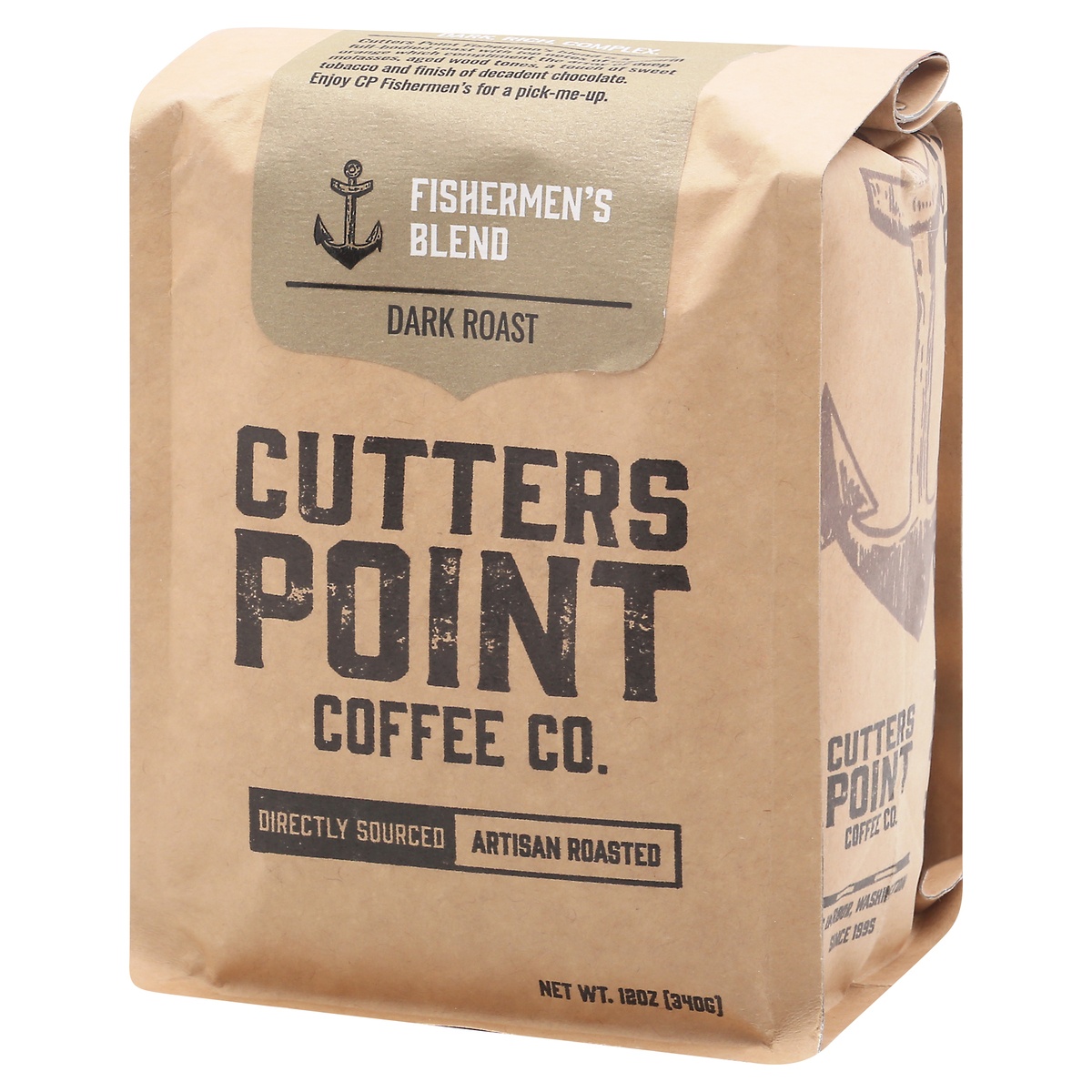 slide 2 of 9, Cutters Point Coffee Co. Fisherman's Blend Dark Roast Whole Bean Coffee, 12 oz