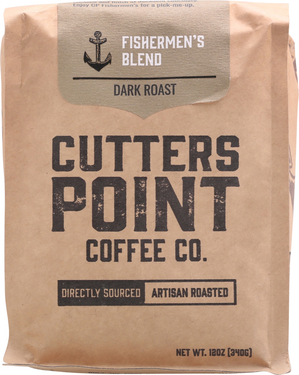 slide 5 of 9, Cutters Point Coffee Co. Fisherman's Blend Dark Roast Whole Bean Coffee, 12 oz