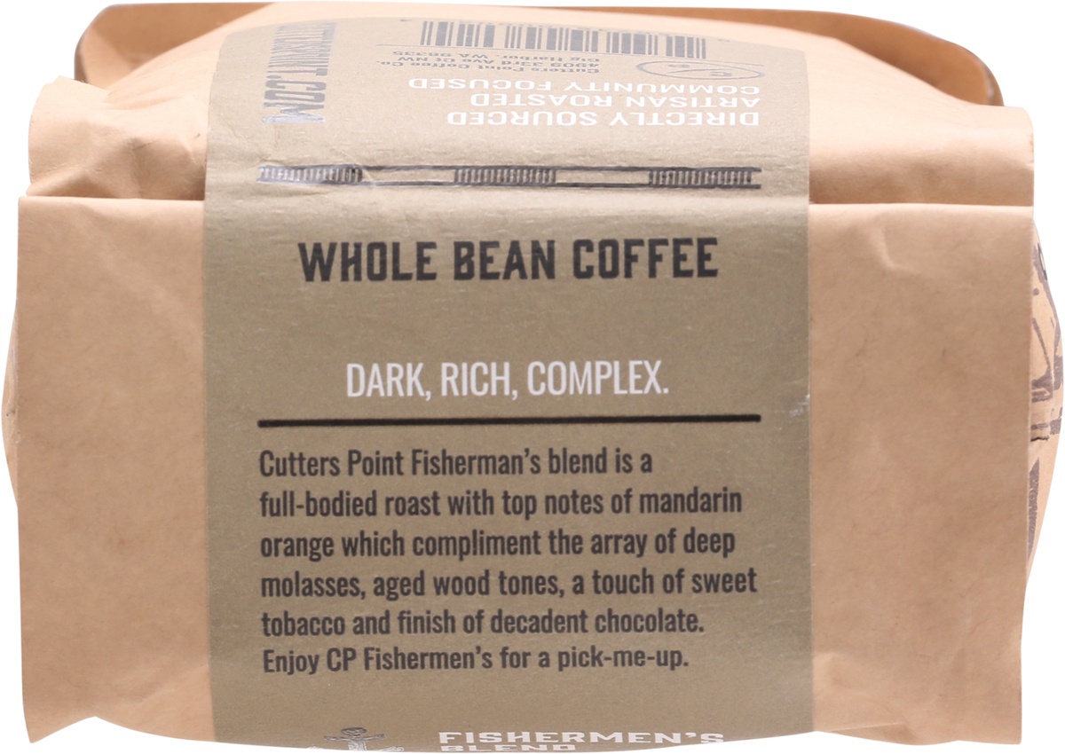 slide 8 of 9, Cutters Point Coffee Co. Fisherman's Blend Dark Roast Whole Bean Coffee, 12 oz
