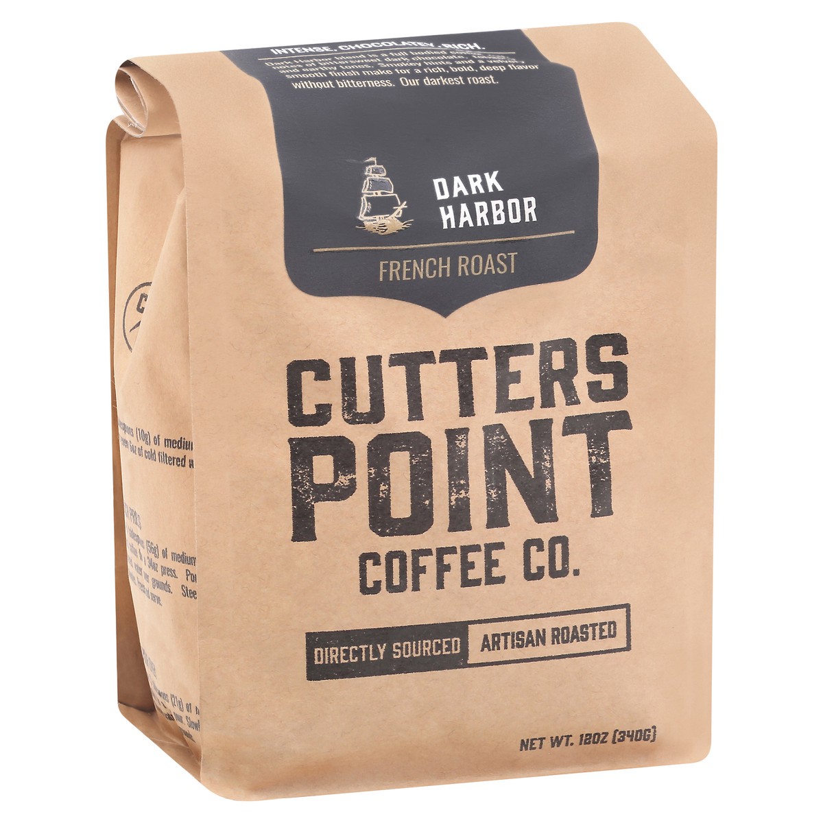 slide 2 of 9, Cutters Point Coffee Co. Dark Harbor French Roast Ground Coffee, 12 oz