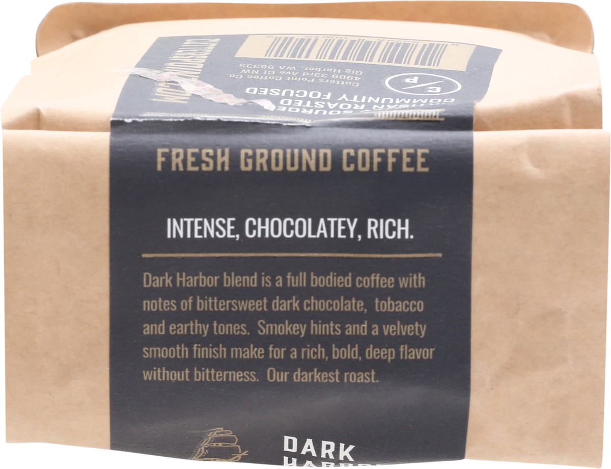 slide 9 of 9, Cutters Point Coffee Co. Dark Harbor French Roast Ground Coffee, 12 oz