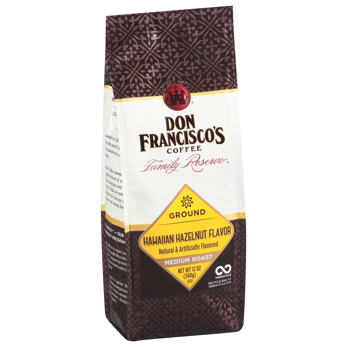 slide 6 of 13, Don Francisco's Hawaiian Hazelnut Flavored Ground Coffee (12 oz Bag), 12 oz