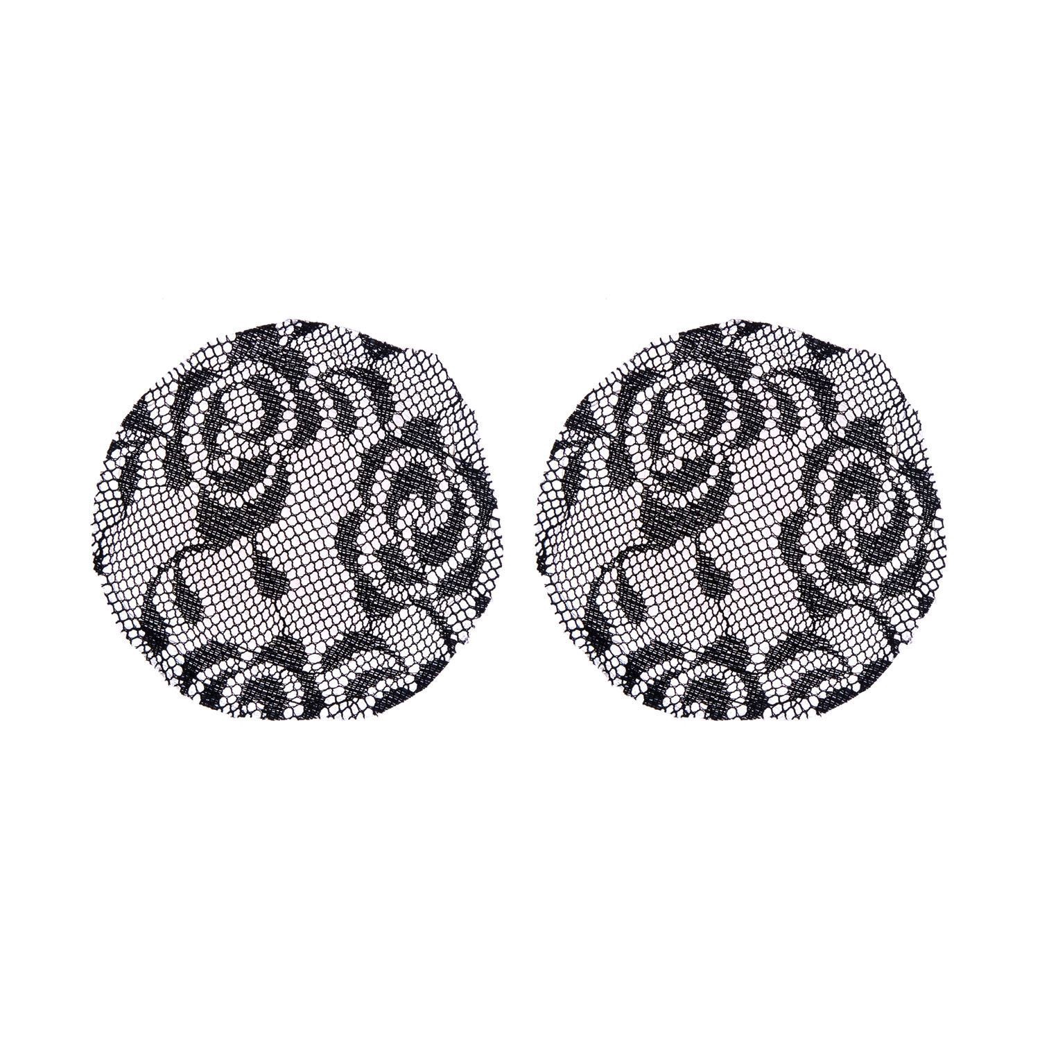 slide 2 of 3, Must Have Beauty Lace Nipple Cover Clamshell - Black, 1 ct