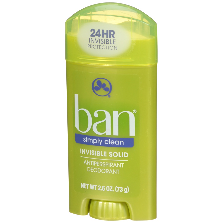 slide 3 of 6, Ban Simply Clean Invisible Solid Antiperspirant Deoderant, 2.6 oz