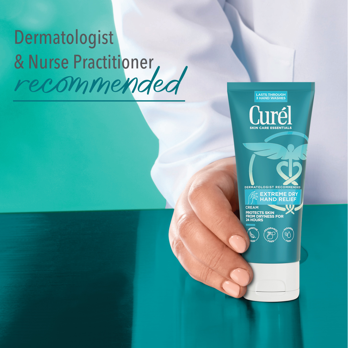 slide 7 of 8, Curél Extreme Dry Hand Relief, Dermatologist Recommended, Long-Lasting Hand Cream For Dry Hands, Paraben Free, Fragrance-Free Hand Lotion, 3.0 Oz Tube, 3 fl oz