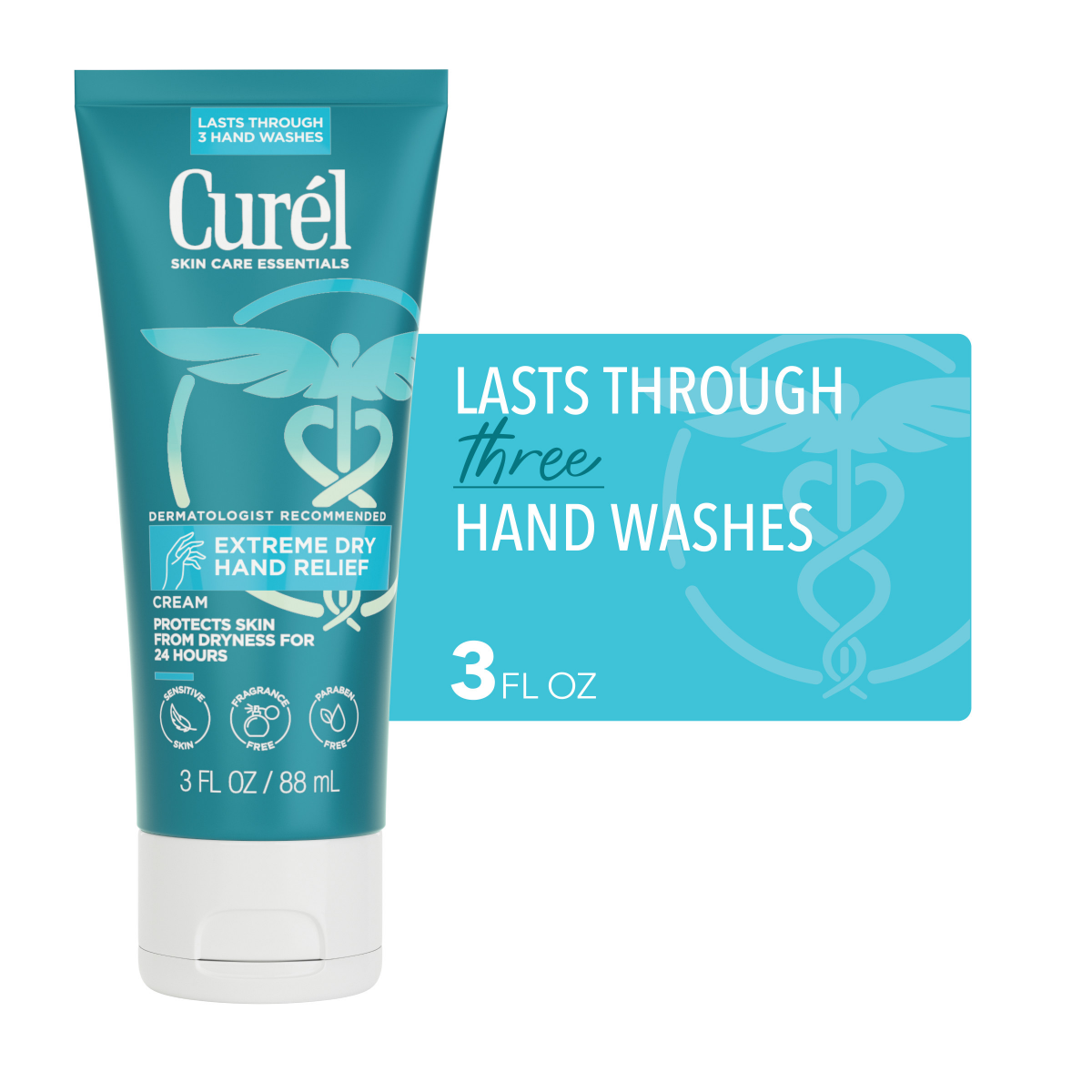 slide 1 of 8, Curél Extreme Dry Hand Relief, Dermatologist Recommended, Long-Lasting Hand Cream For Dry Hands, Paraben Free, Fragrance-Free Hand Lotion, 3.0 Oz Tube, 3 fl oz