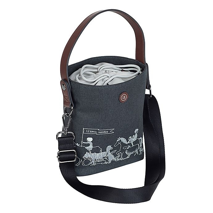 slide 3 of 6, TWELVElittle Sarah Jane Parade Bottle Bag - Charcoal, 1 ct