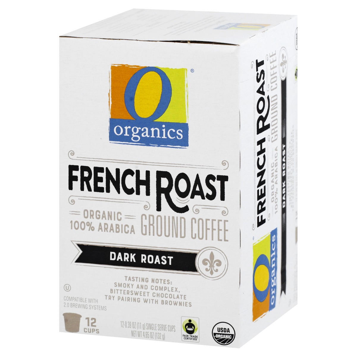slide 3 of 9, O Organics French Roast Coffee K Cups, 12 ct; 0.38 oz