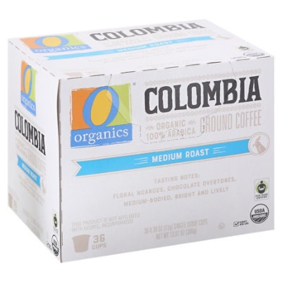 slide 1 of 1, O Orgnc Coffee Pods Colombia, 36 ct