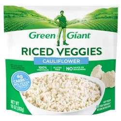 Green Giant Riced Veggies, Cauliflower, Frozen Vegetables, 10 oz