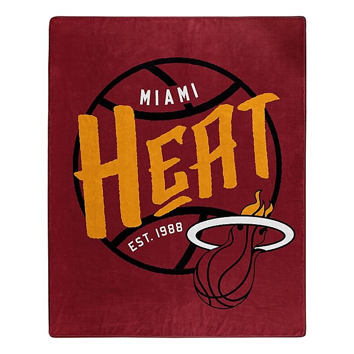 slide 1 of 1, NBA Miami Heat Super-Plush Raschel Throw Blanket, 1 ct