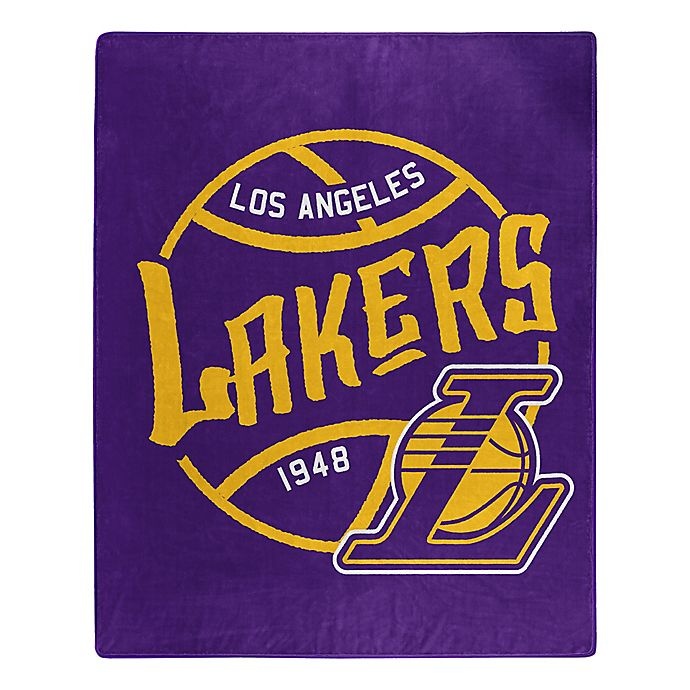 slide 1 of 1, NBA Los Angeles Lakers Super-Plush Raschel Throw Blanket, 1 ct