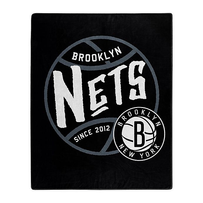 slide 1 of 1, NBA Brooklyn Nets Super-Plush Raschel Throw Blanket, 1 ct