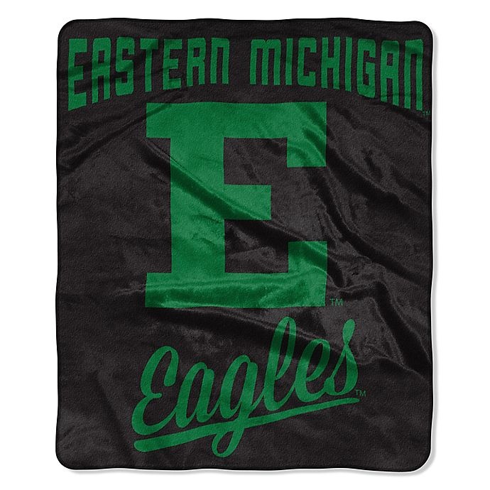 slide 1 of 1, NCAA Eastern Michigan University Raschel Throw Blanket, 1 ct