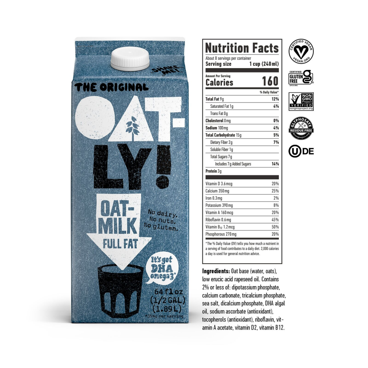 slide 2 of 2, Oatly Full Fat Oatmilk 64 fl oz, 64 fl oz